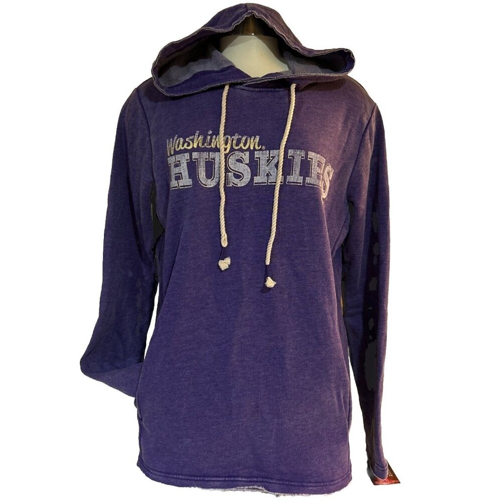 Washington Huskies Sweatshirt Women’s  M Purple Drawstring Hoodie New
